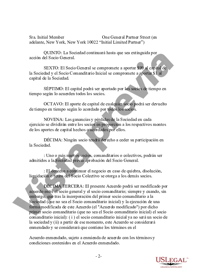 Preview Acuerdo de asociación: formato abreviado