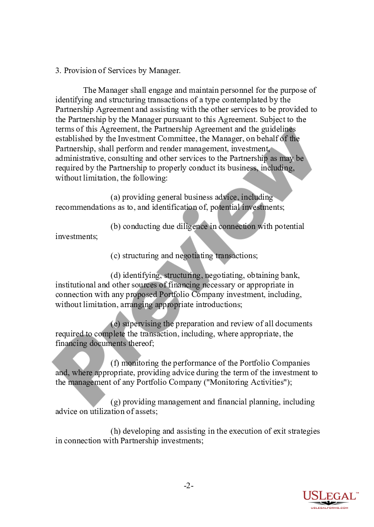 page 1 Investment Management Agreement preview