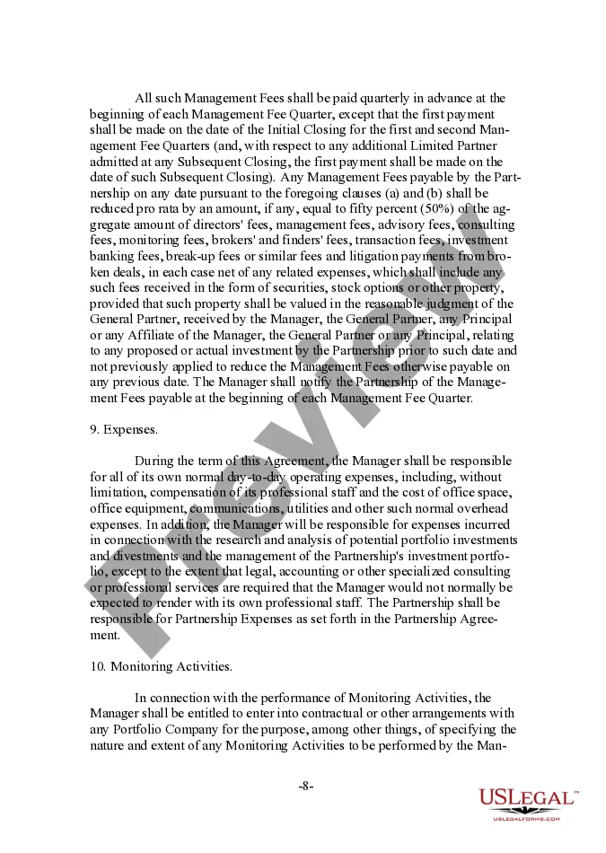 Preview Investment Management Agreement