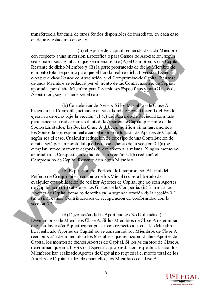 Preview Acuerdo de LLC de sociedad de responsabilidad limitada para socio general