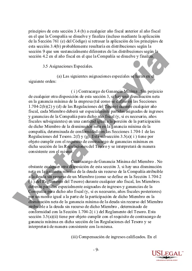 Preview Acuerdo de LLC de sociedad de responsabilidad limitada para socio general