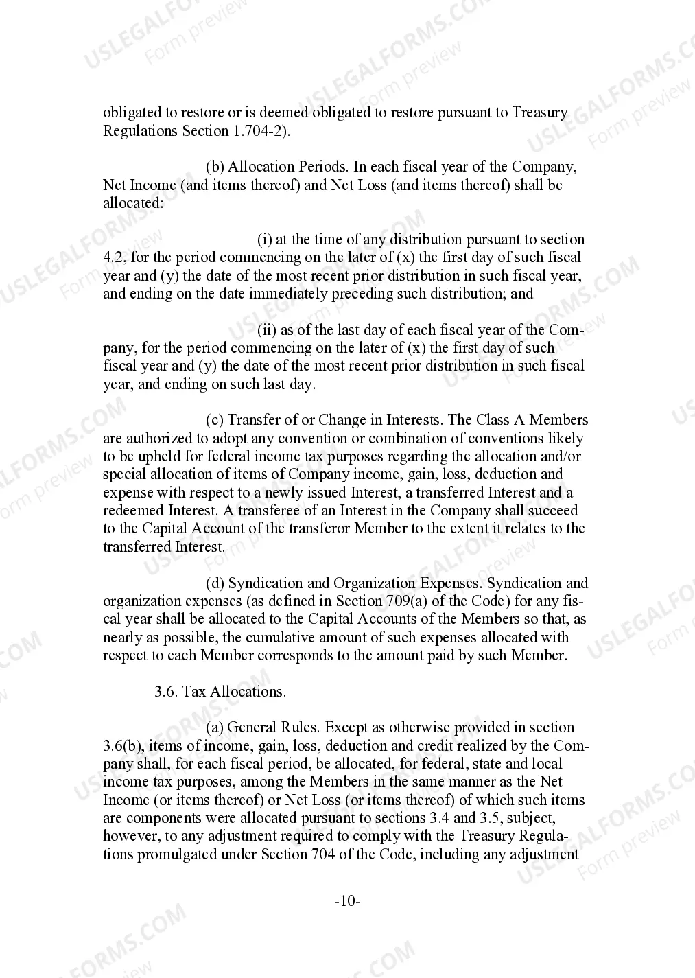 Preview Limited Liability Company LLC Agreement For General Partner