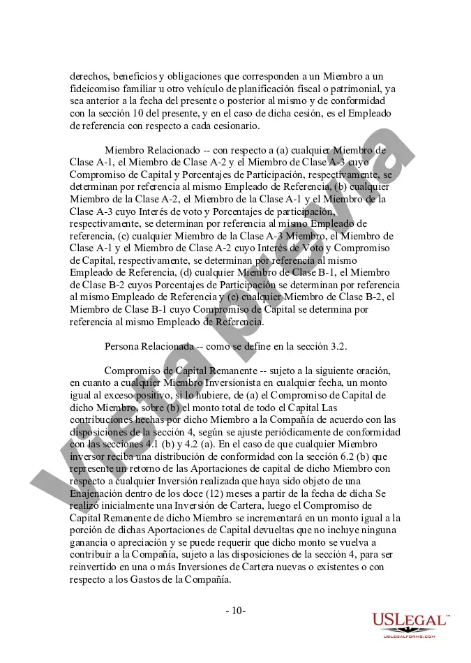 Preview Acuerdo de sociedad de responsabilidad limitada LLC para nuevo socio general