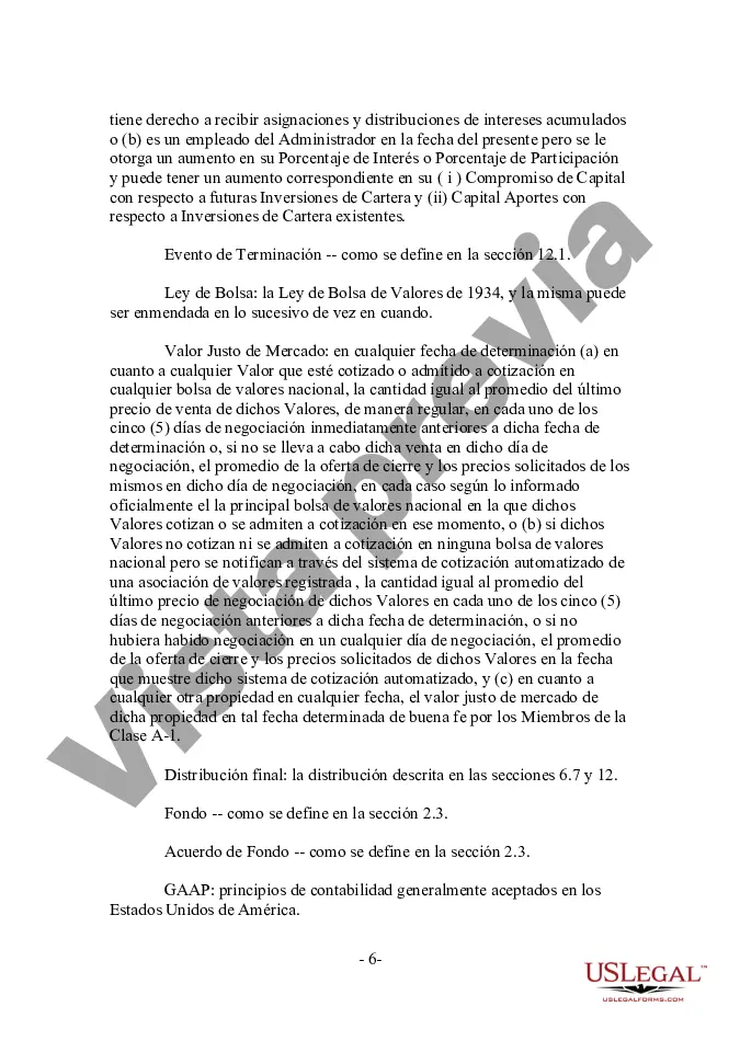Preview Acuerdo de sociedad de responsabilidad limitada LLC para nuevo socio general