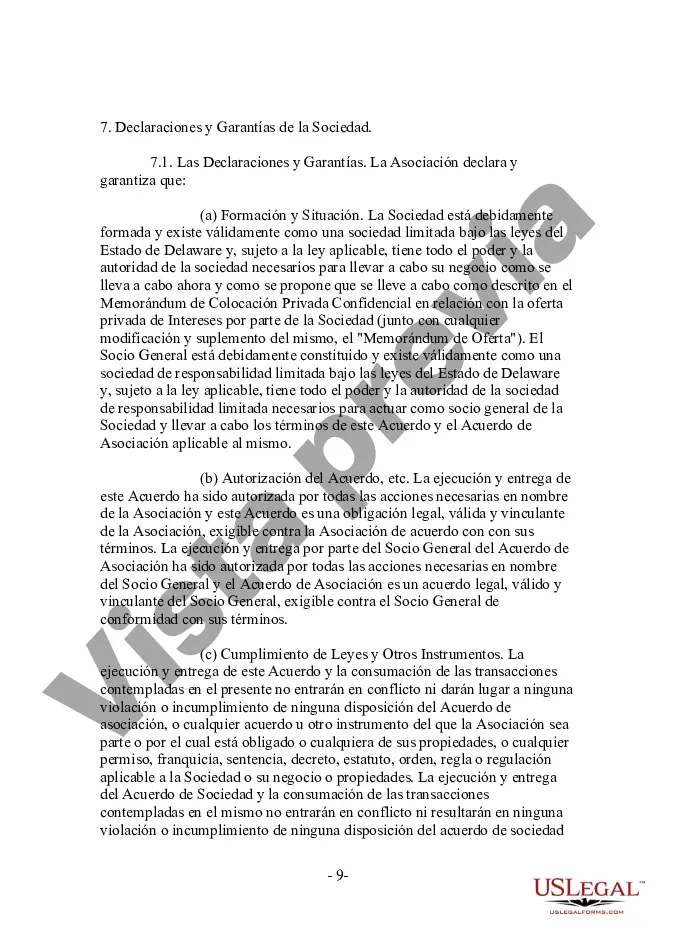 Preview Acuerdo de Suscripción - Un Fondo de la Sección 3C1