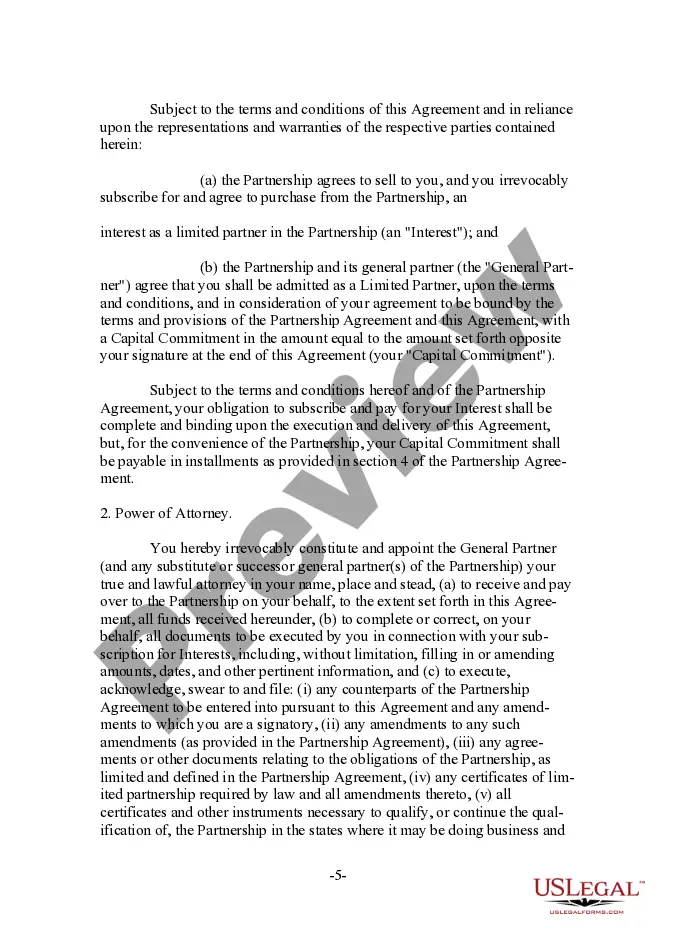Get Subscription Agreement for an Equity Fund Preview Subscription Agreement for an Equity Fund