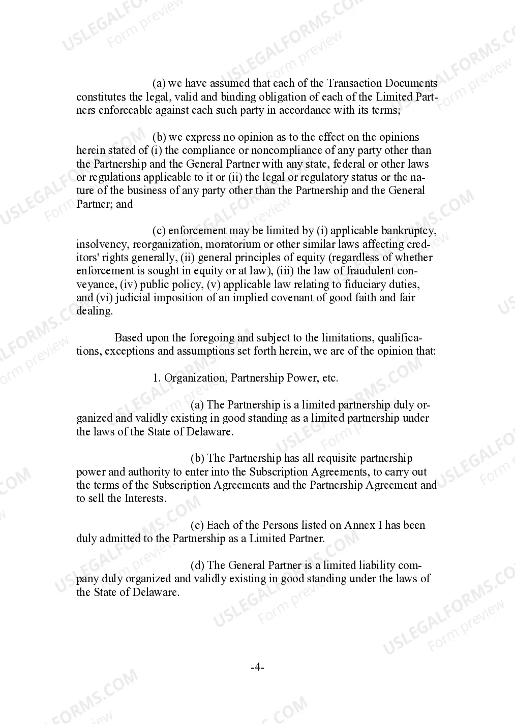 Preview Legal Opinion