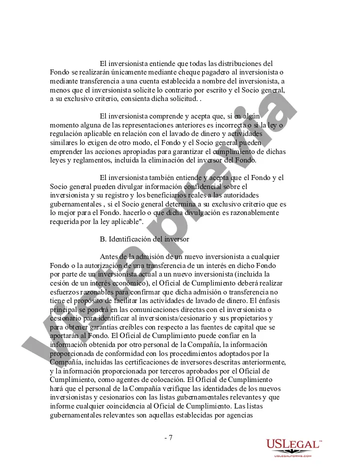 Preview Formulario de Política Anti-Lavado de Dinero