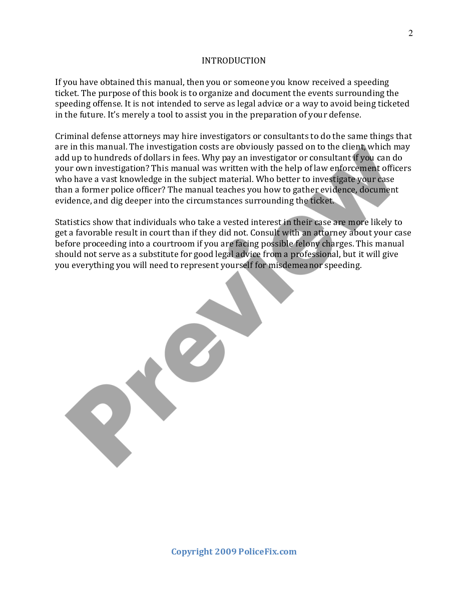 page 1 Law Enforcement Handbook - Speeding Guide preview