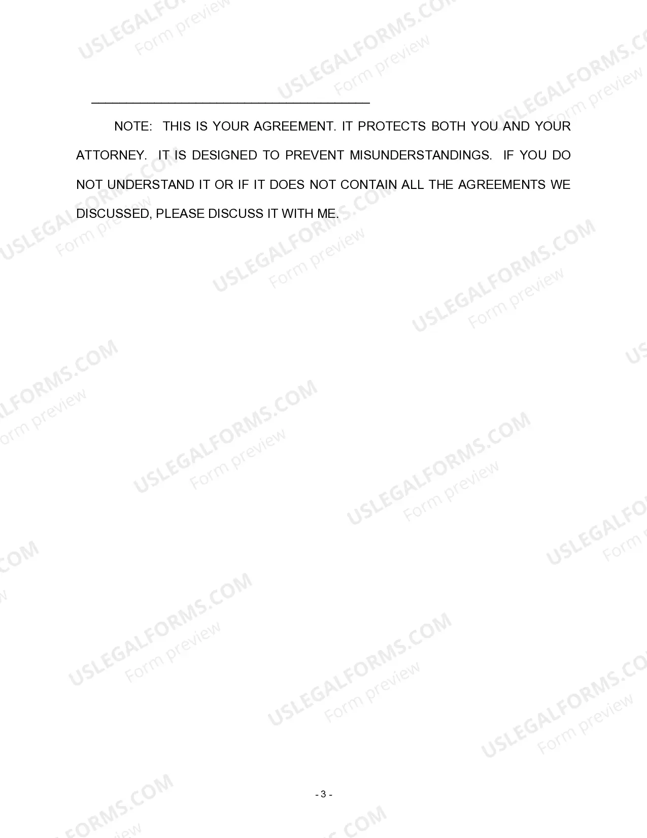 Preview Attorney Fee Letter for Personal Injury - Contingency Retainer