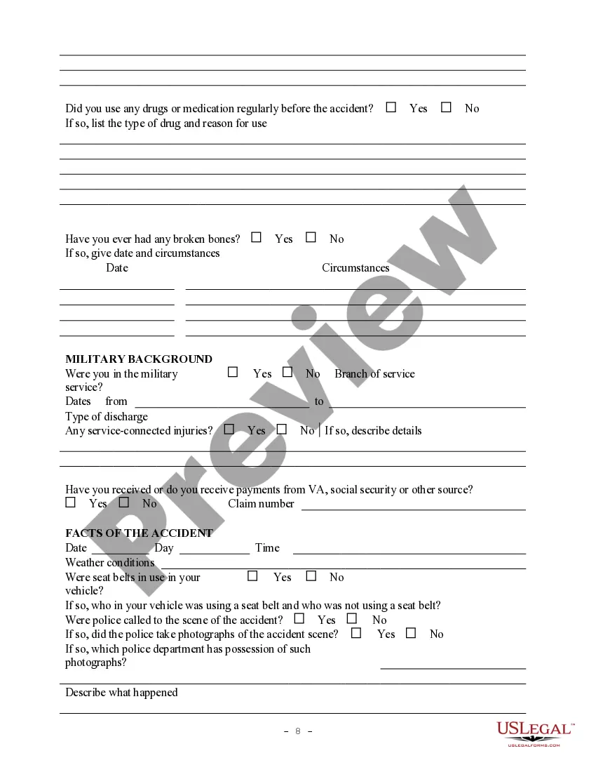 Get Personal Injury Intake Sheet Preview Personal Injury Intake Sheet