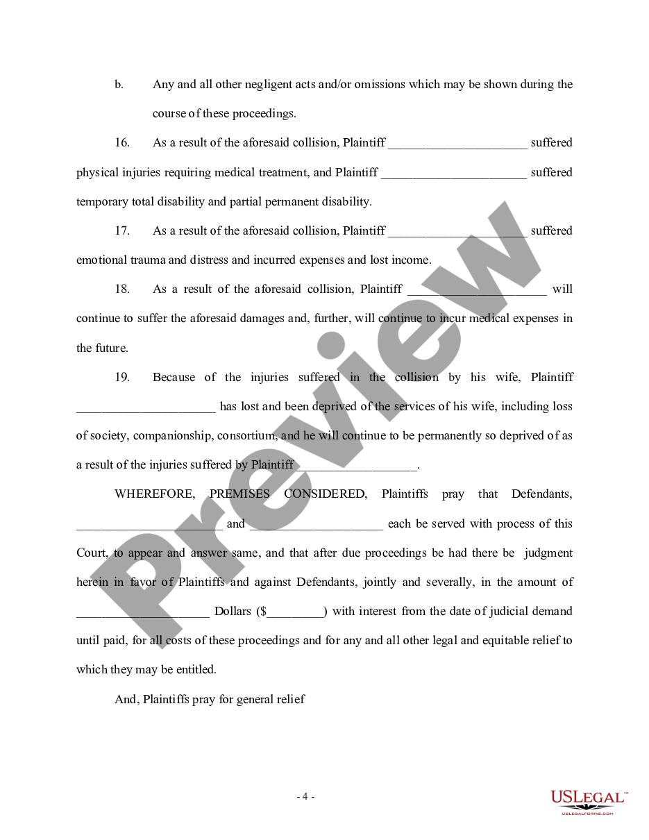 page 3 Complaint regarding Auto and Mack Truck Accident preview
