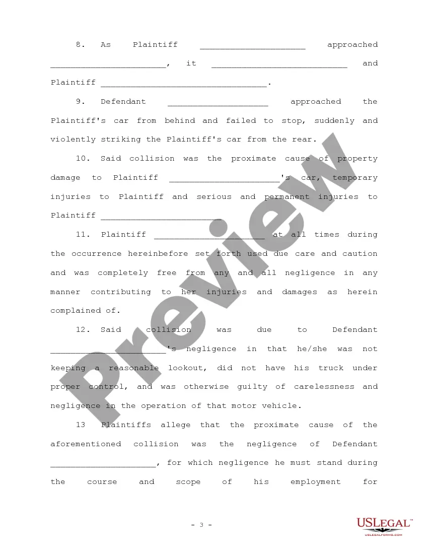 Get Complaint regarding Auto and Mack Truck Accident Preview Complaint regarding Auto and Mack Truck Accident