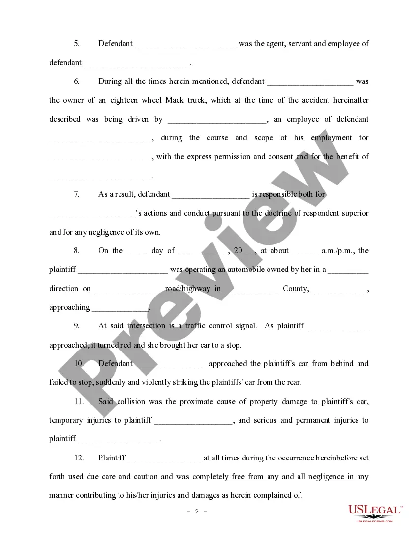 Get Amended Complaint - Mack truck Preview Amended Complaint - Mack truck