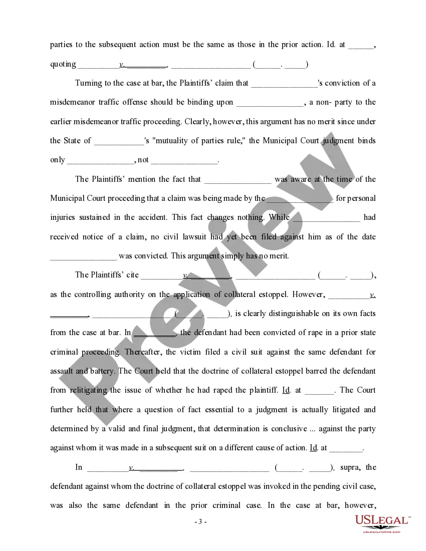 Get Brief in Support of Defendant's Responses to Plaintiff's Motion for Summary Judgment on the Issue of Liability Preview Brief in Support of Defendant's Responses to Plaintiff's Motion for Summary Judgment on the Issue of Liability