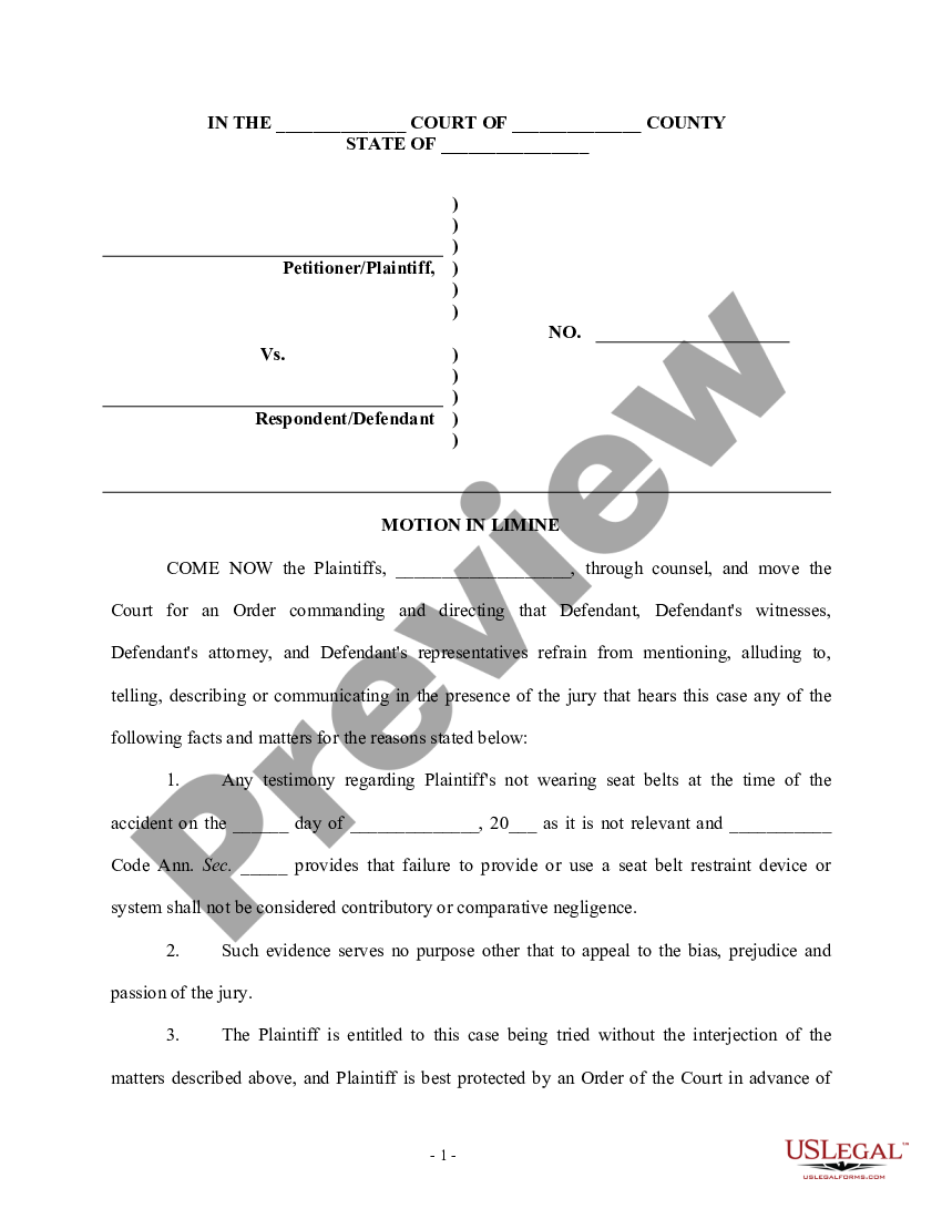 Motion For New Trial Civil Procedure US Legal Forms