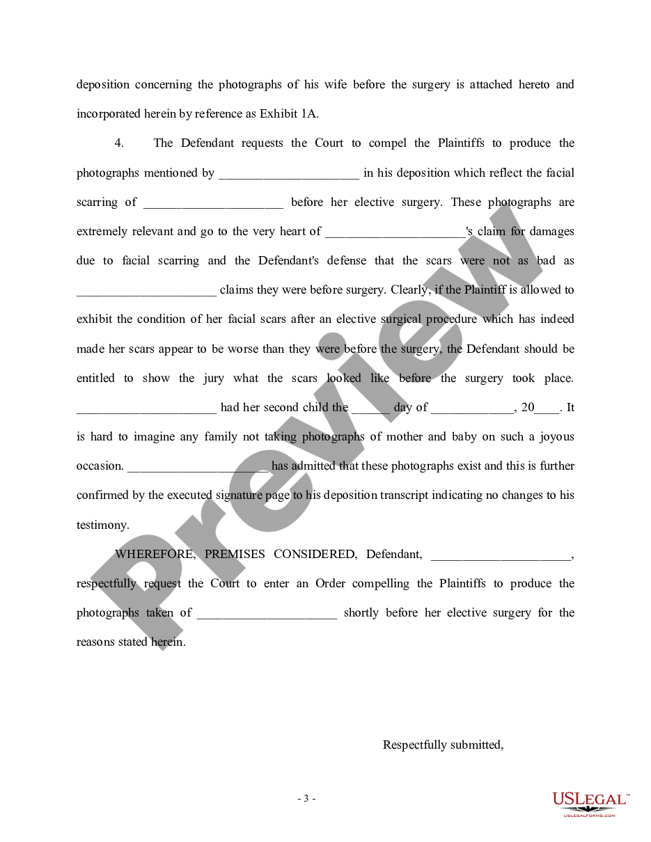 page 2 Motion to Compel Plaintiffs to Produce Documents at Trial preview
