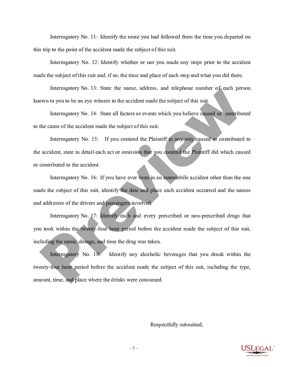 page 2 First Set of Interrogatories Propounded by Plaintiff to Defendant preview