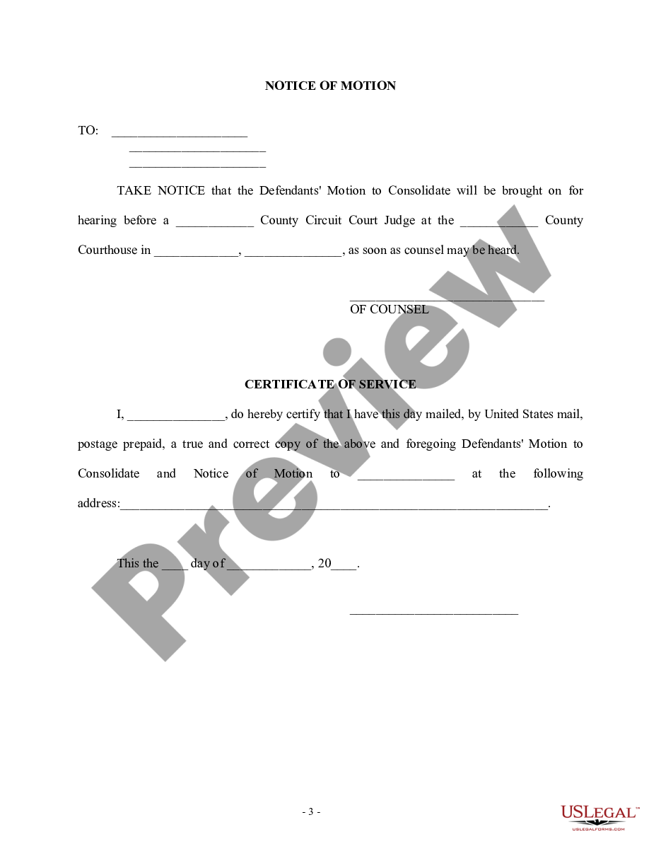 page 2 Motion to Consolidate - Personal Injury preview