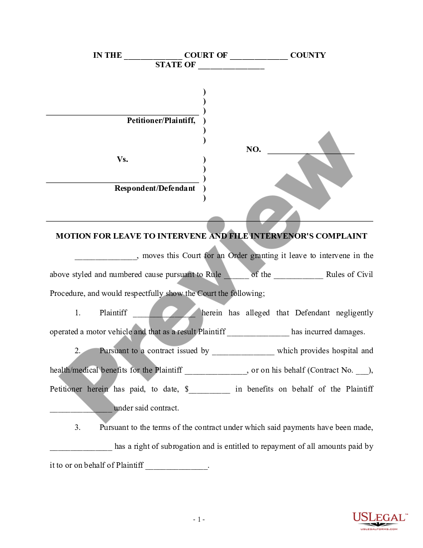 sample motion for intervention philippines