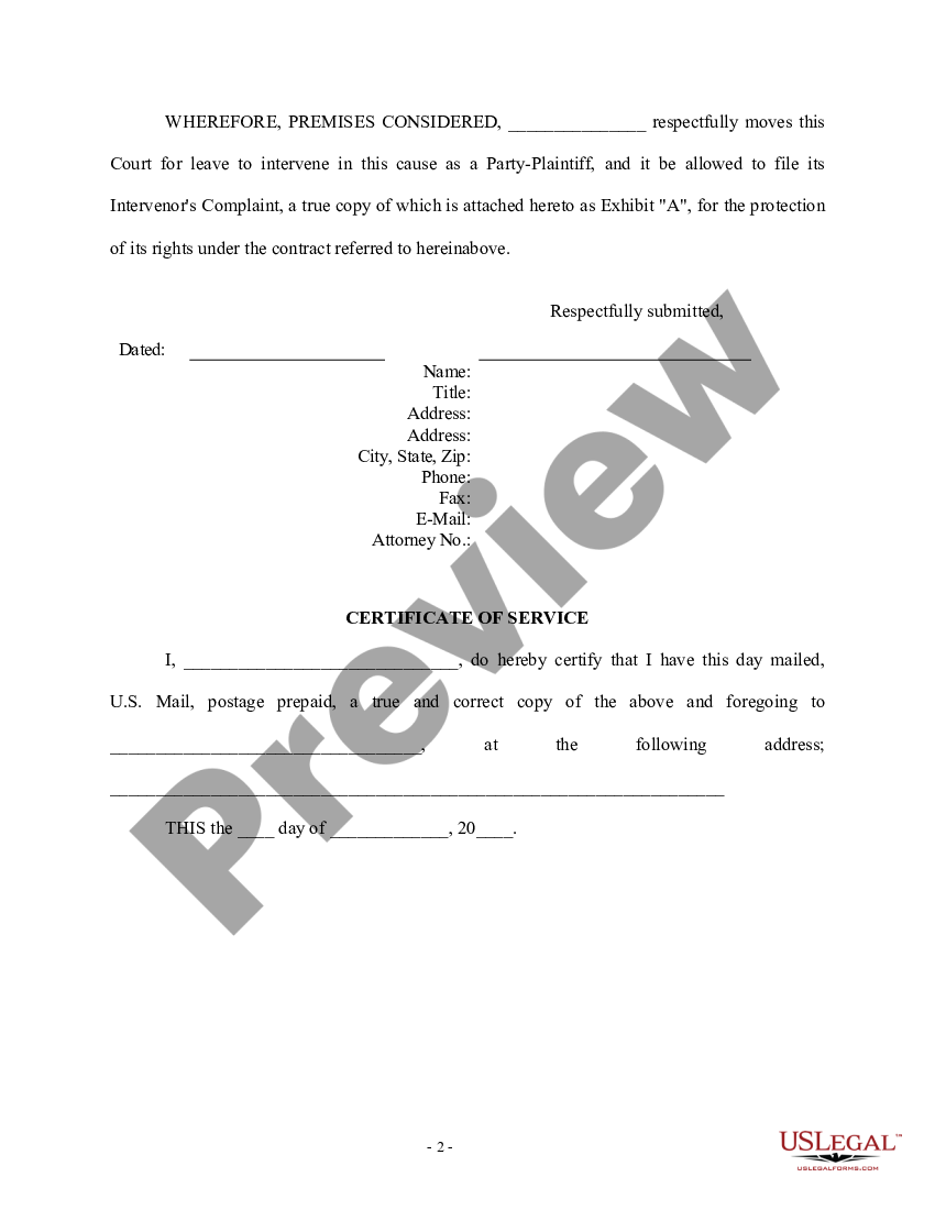 sample motion for intervention philippines