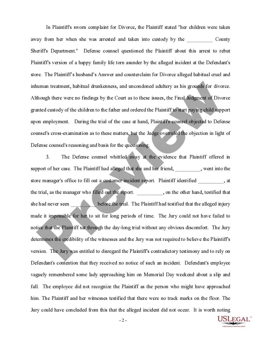 Preview Response to Motion for Judgment Notwithstanding the Verdict, or in the Alternative, for a New Trial
