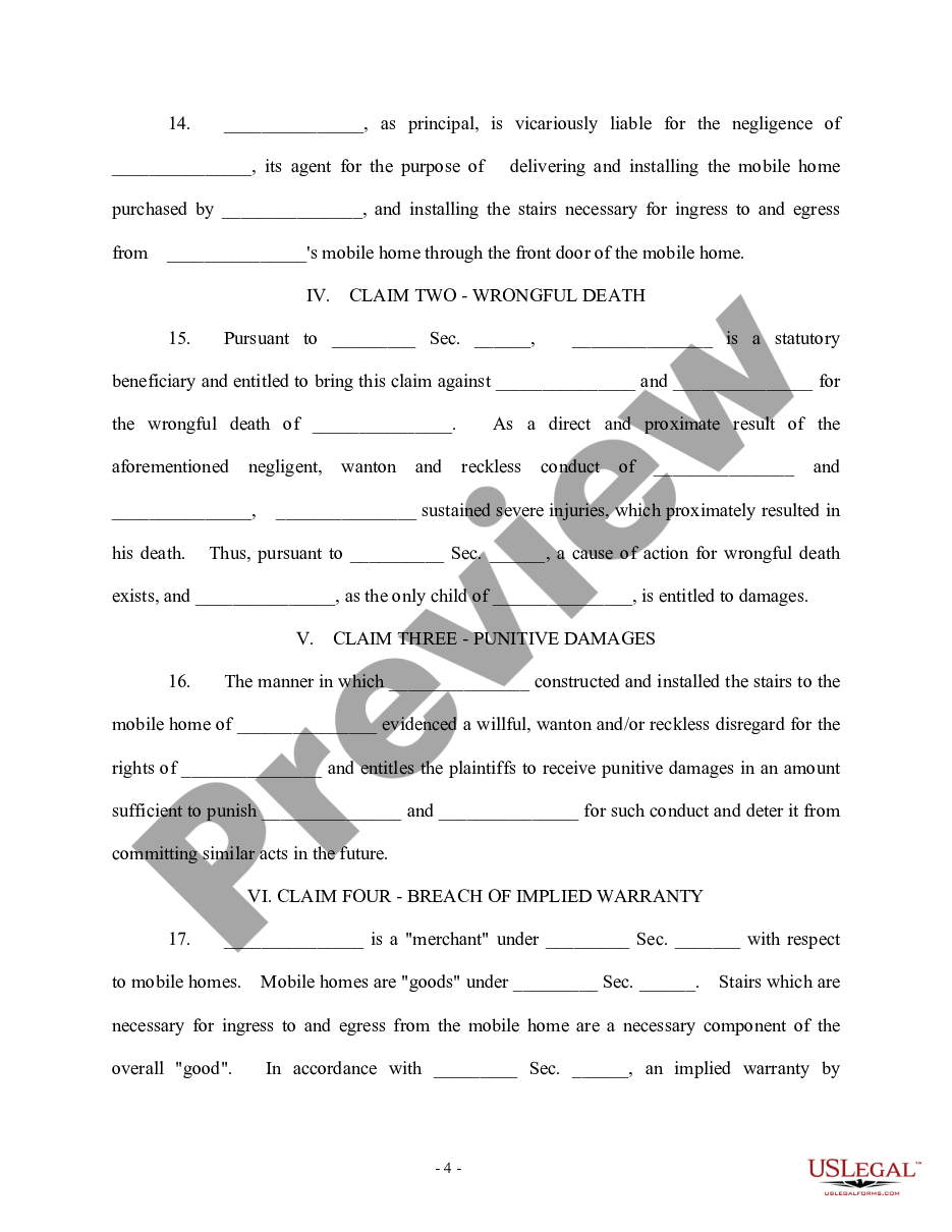 page 3 Amended Complaint for Negligence and Wrongful Death preview
