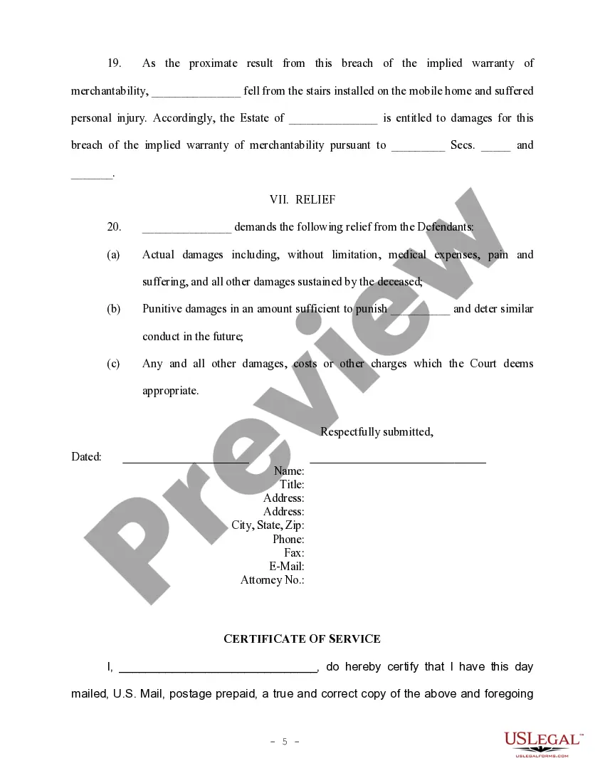 Get Amended Complaint for Negligence and Wrongful Death Preview Amended Complaint for Negligence and Wrongful Death