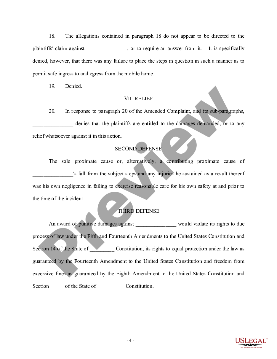 page 3 Separate Answer and Defenses to Amended Complaint preview