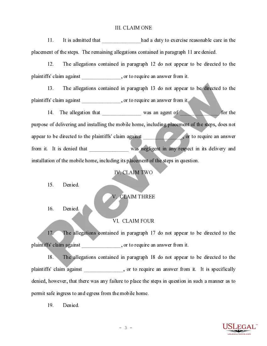 Get Separate Answer and Defenses to Amended Complaint Preview Separate Answer and Defenses to Amended Complaint