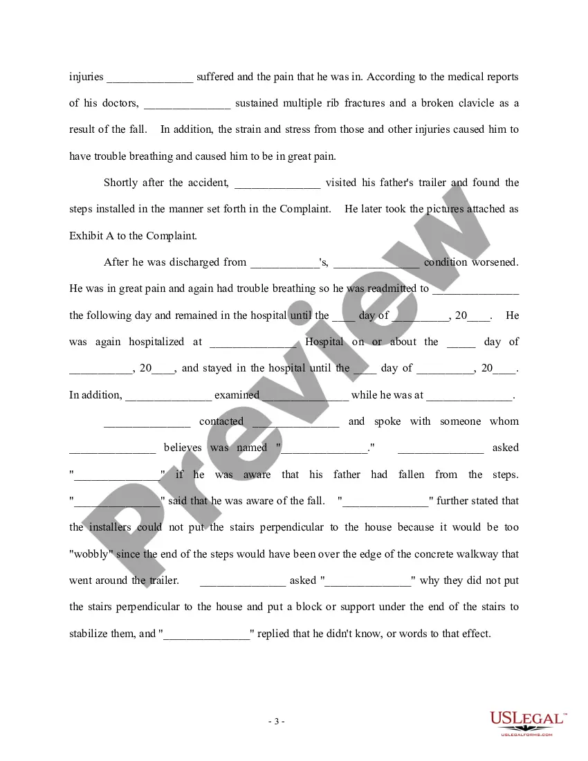 Preview Response to First Set of Interrogatories - Personal Injury
