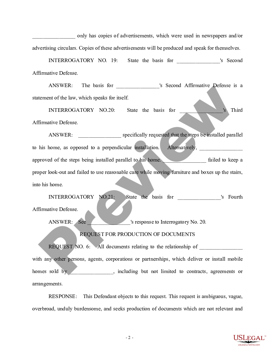 page 1 Defendant's First Supplemental response to Plaintiff's Discovery Request preview