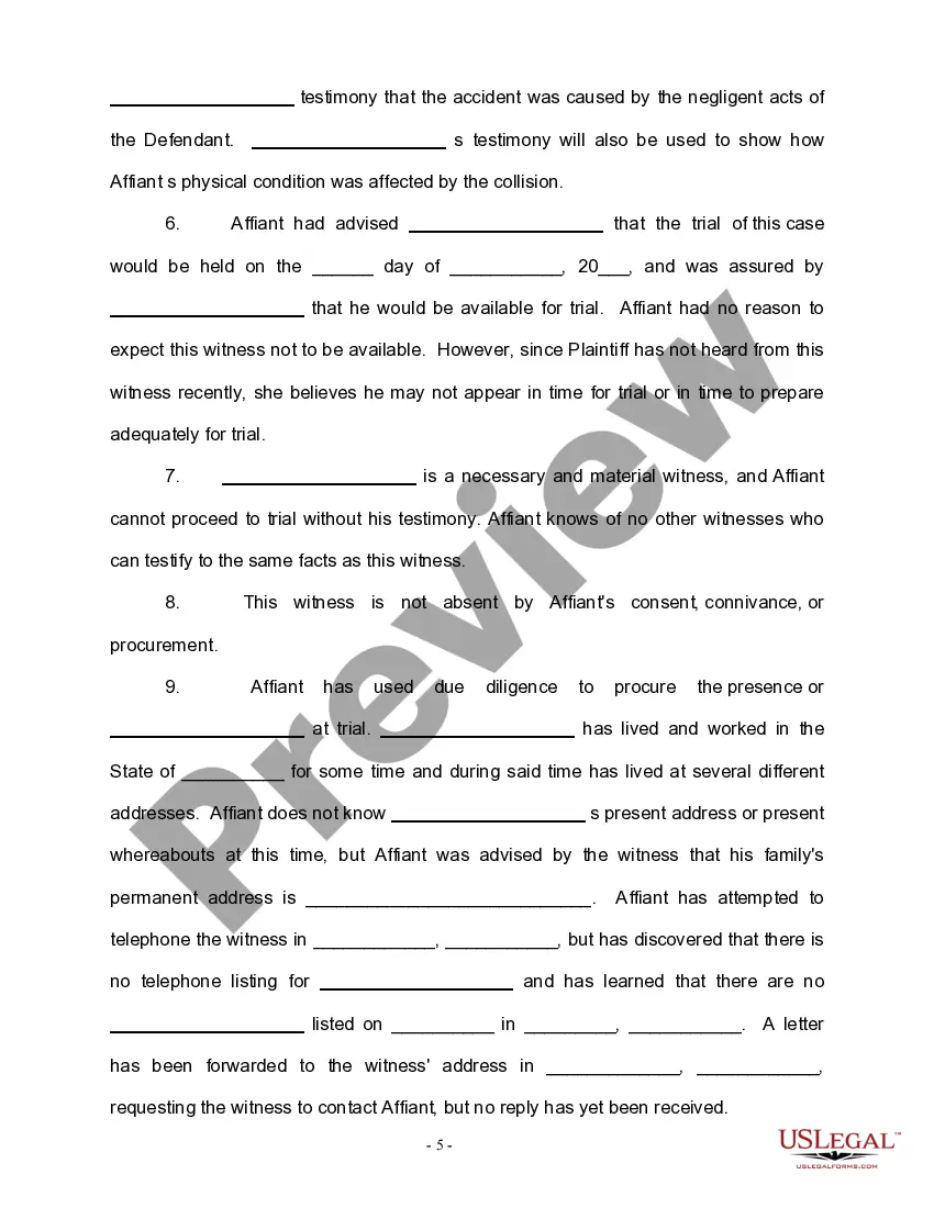 Get Motion for Continuance - Personal Injury Preview Motion for Continuance - Personal Injury