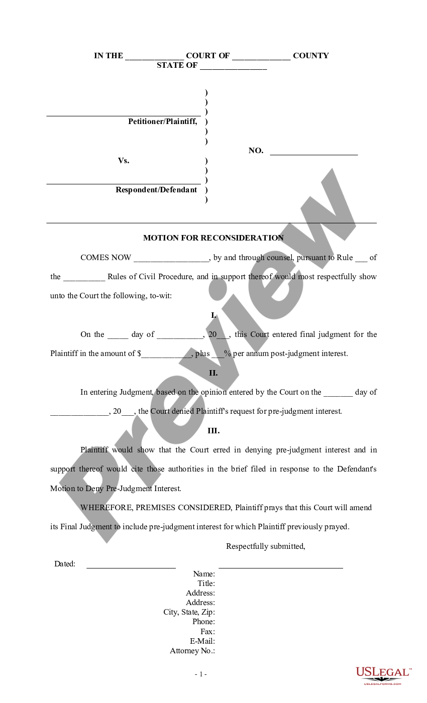 Sample motion for reconsideration in us courts kurtnm