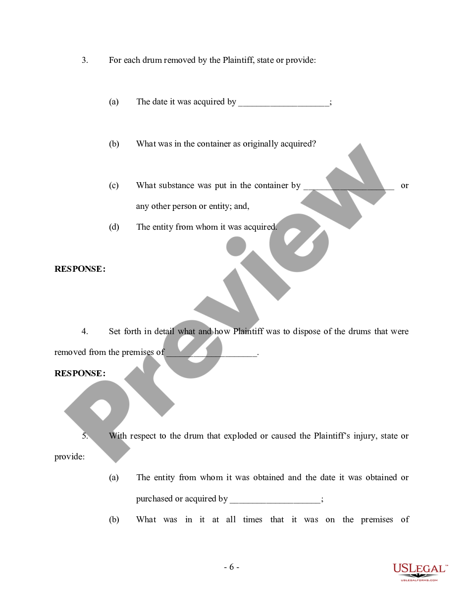 page 5 Interrogatories to Defendant - Personal Injury preview