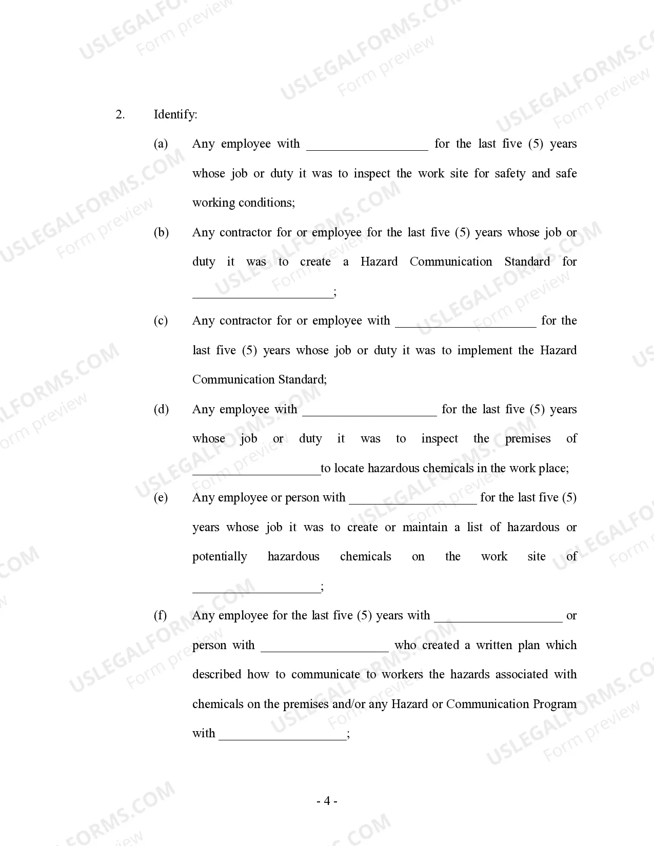 Preview Interrogatories to Defendant - Personal Injury