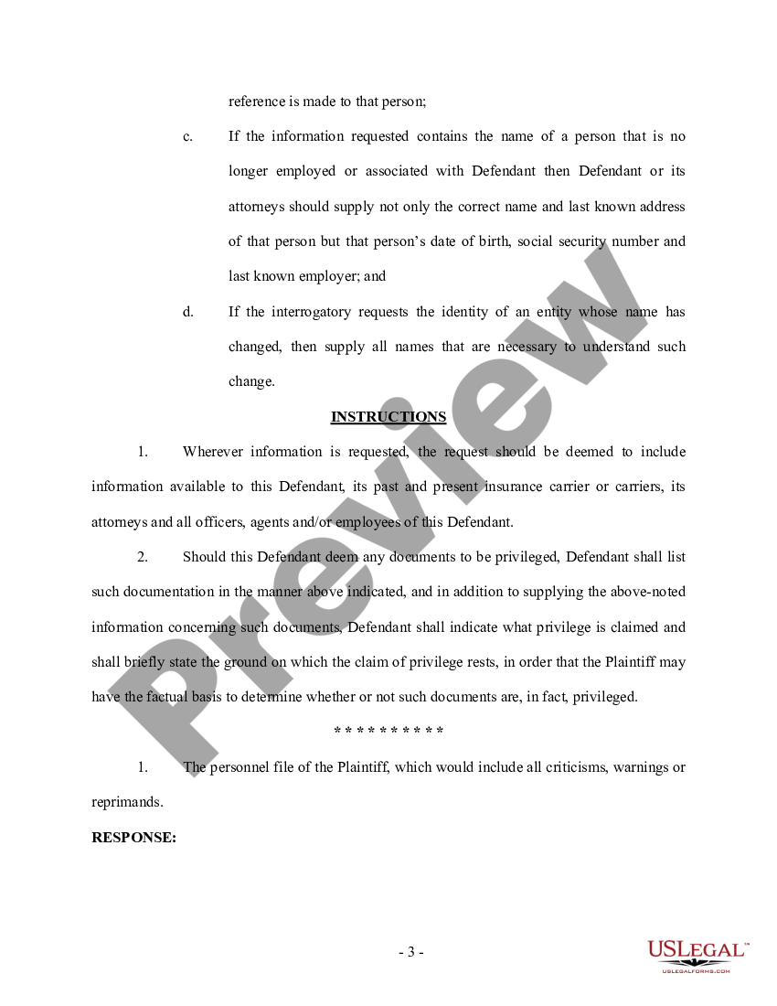 page 2 Plaintiff's Request for Production to Defendant - Personal Injury preview