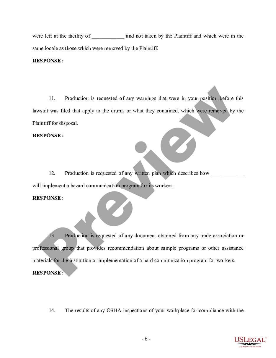 page 5 Plaintiff's Request for Production to Defendant - Personal Injury preview