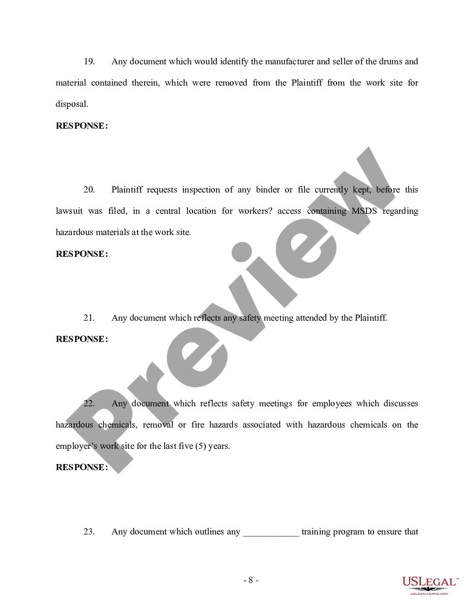page 7 Plaintiff's Request for Production to Defendant - Personal Injury preview