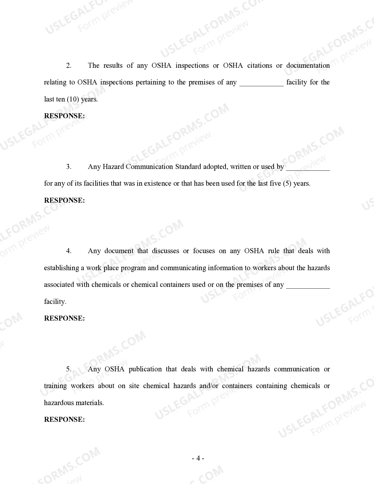 Preview Plaintiff's Request for Production to Defendant - Personal Injury