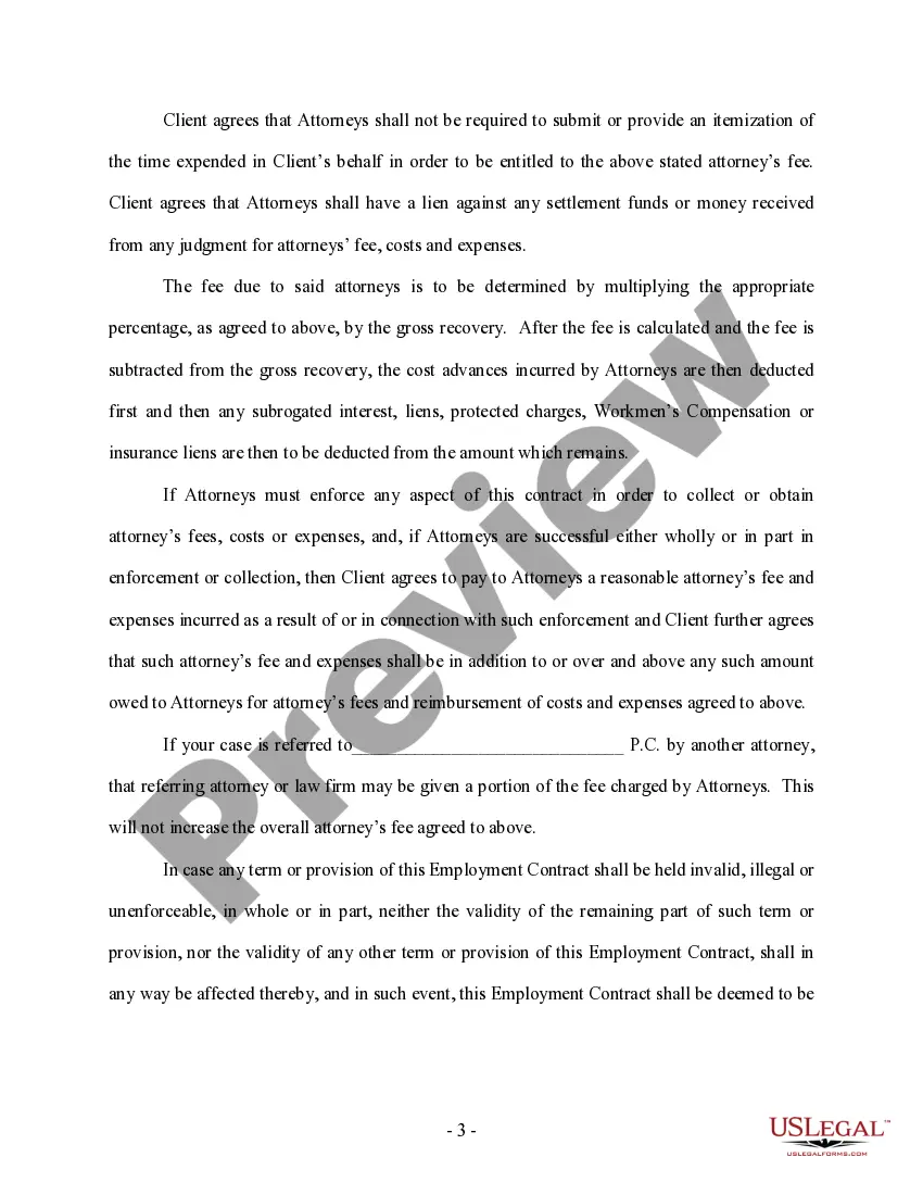 Get Attorney Fee Contract - Contingency - 40% Preview Attorney Fee Contract - Contingency - 40%