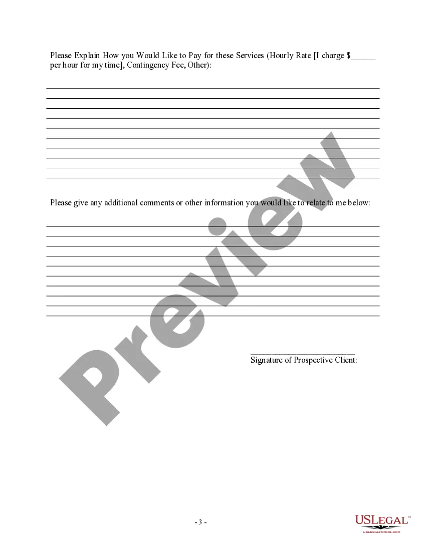 Get New Client Questionnaire Preview New Client Questionnaire