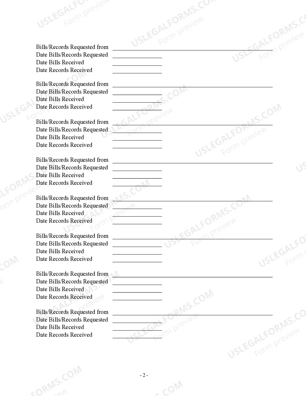 Preview Personal Injury Progress Report