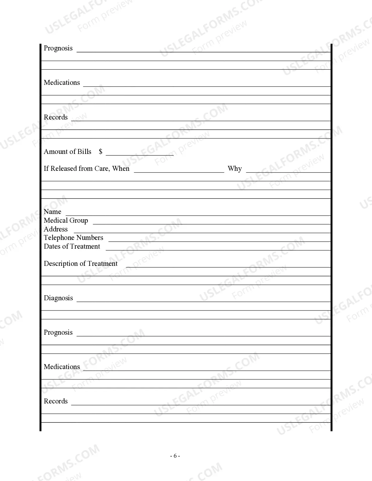 Preview Personal Injury Client Questionnaire