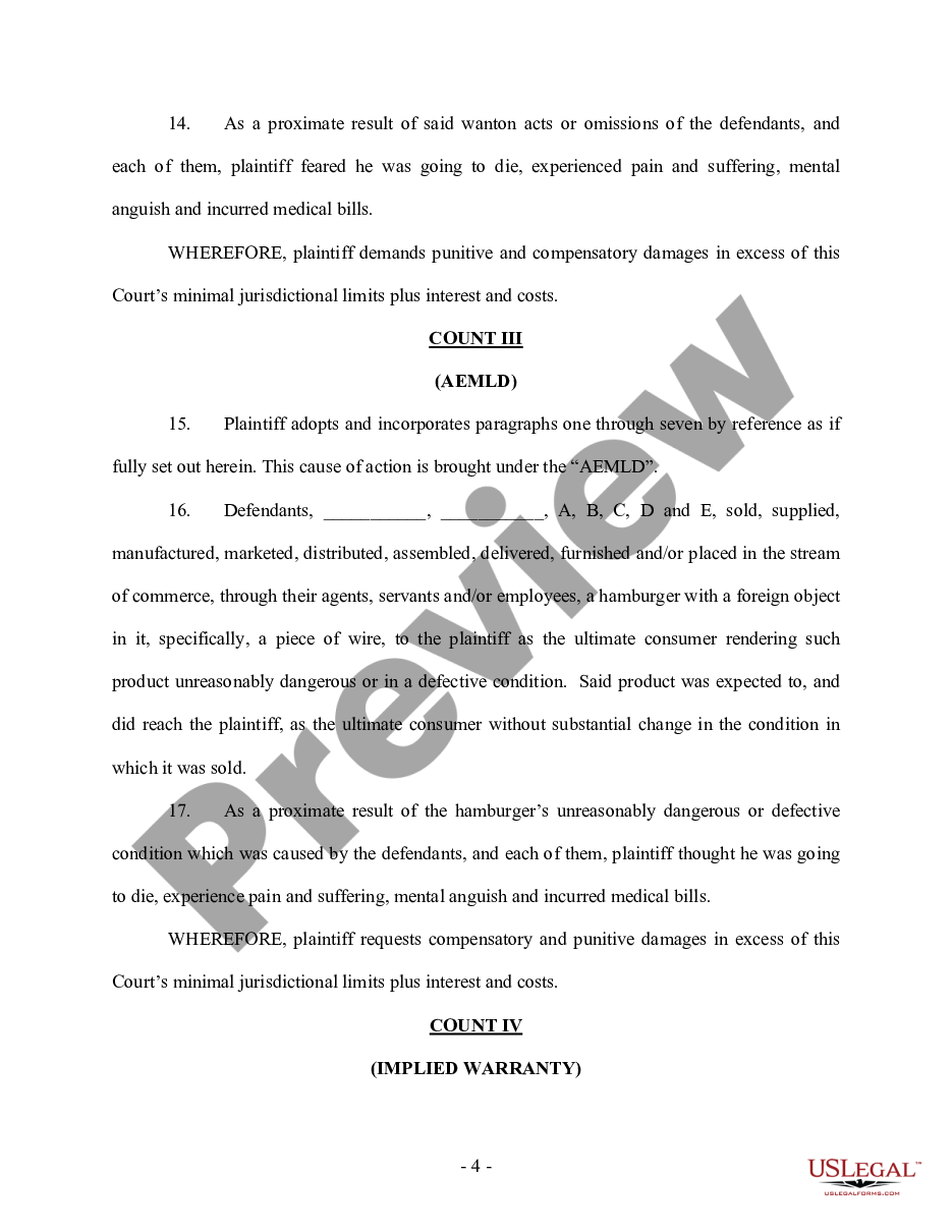 page 3 Complaint regarding Foreign Substance in Food preview
