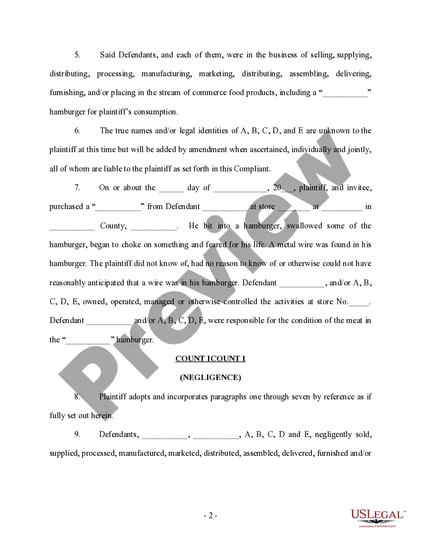 Get Complaint regarding Foreign Substance in Food Preview Complaint regarding Foreign Substance in Food