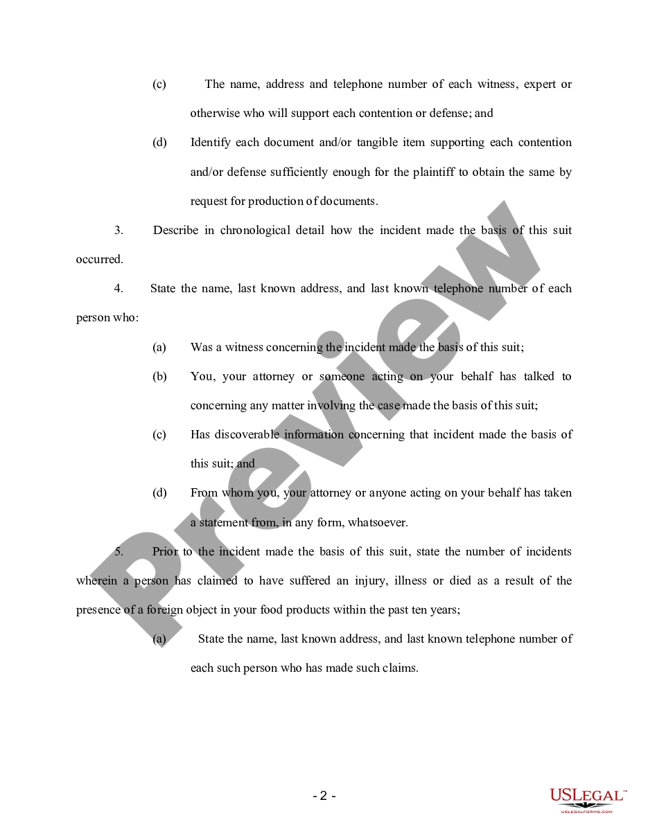 page 1 Interrogatories to All Defendants - Personal Injury preview