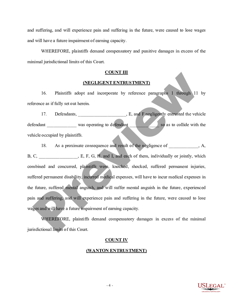 page 3 First Amended Complaint - Vehicle Accident preview