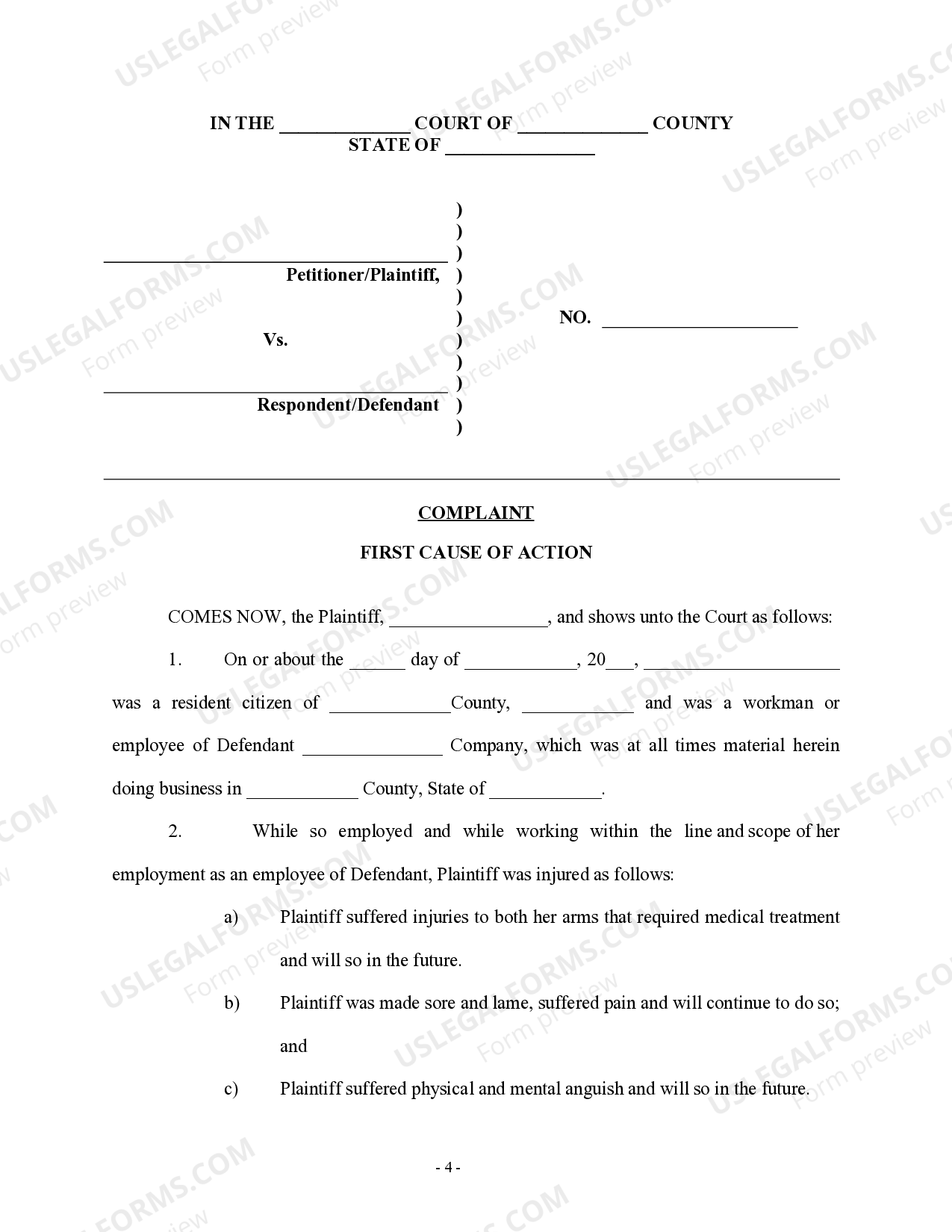 Motion, Order and Complaint - Worker's Compensation - Motion Order | US