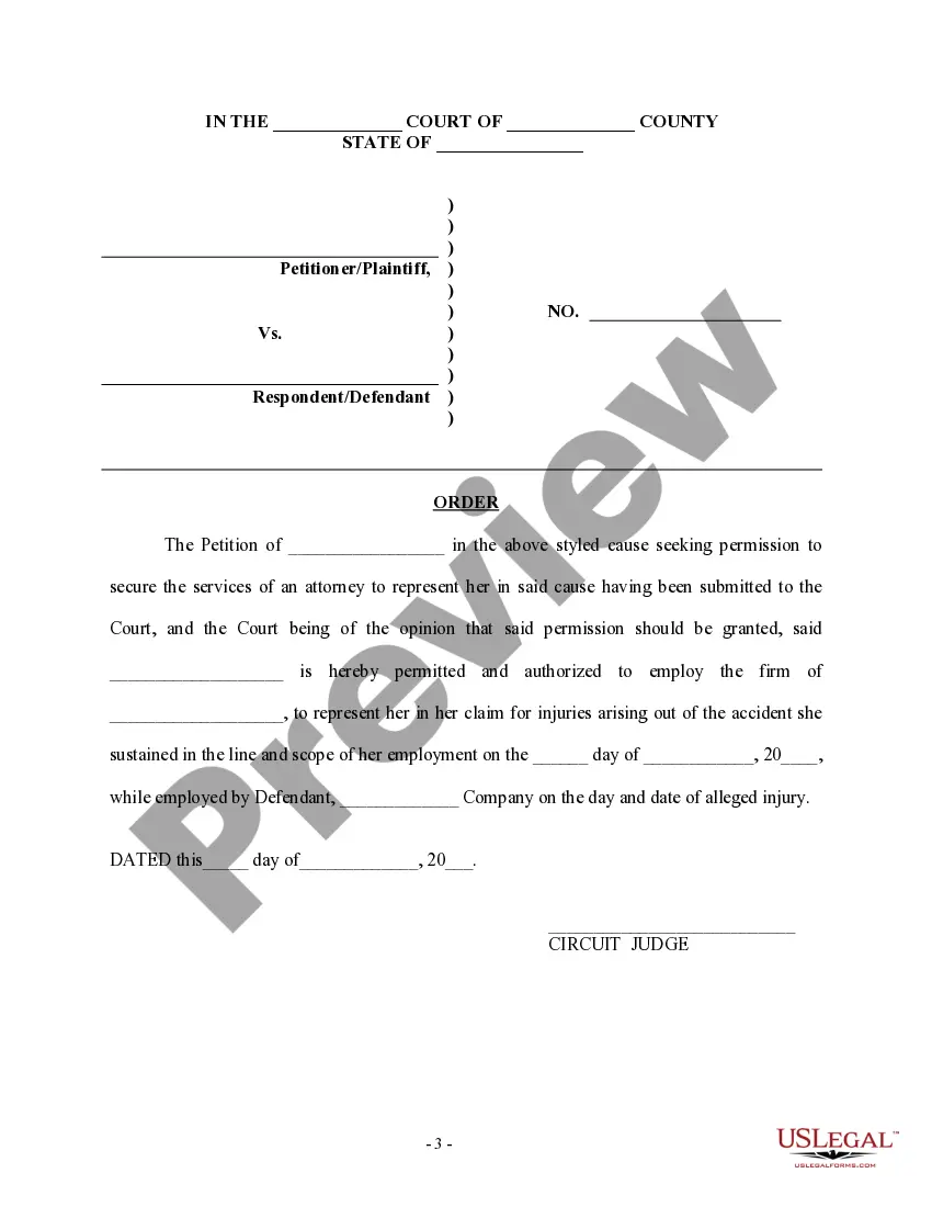 Get Motion, Order and Complaint - Worker's Compensation - Wrongful Termination Preview Motion, Order and Complaint - Worker's Compensation - Wrongful Termination
